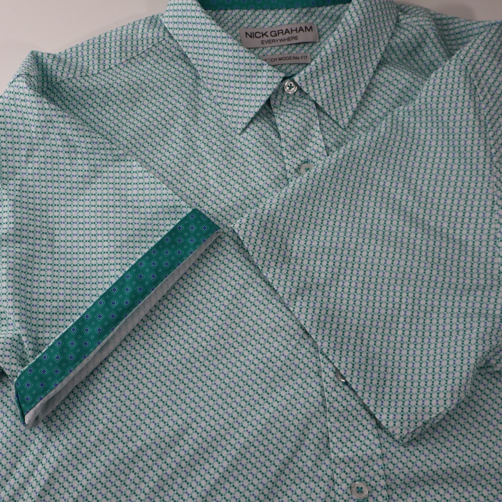 Nick Graham Everywhere Mens Stretch Modern Fit Button Down XL - Picture 7 of 11